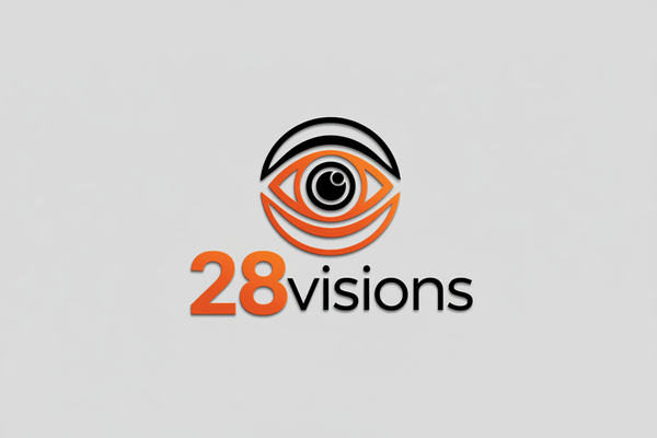 28visions Logo - First Style in Black and Orange